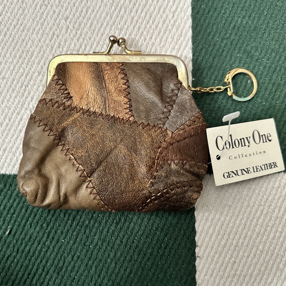 • Colony One Coin Purse | Brown Genuine Leather | NWT •